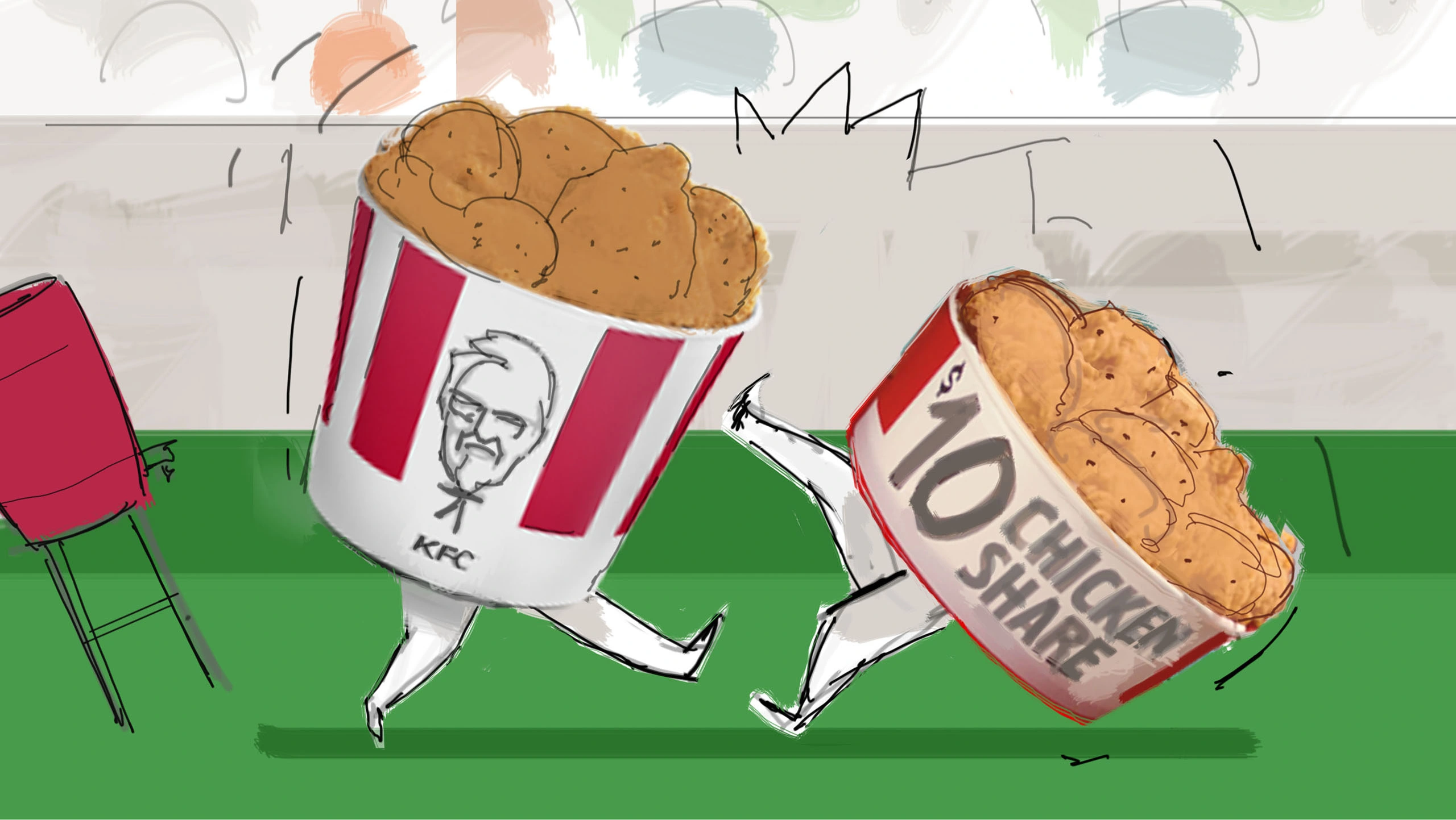 W+K/KFC action storyboard