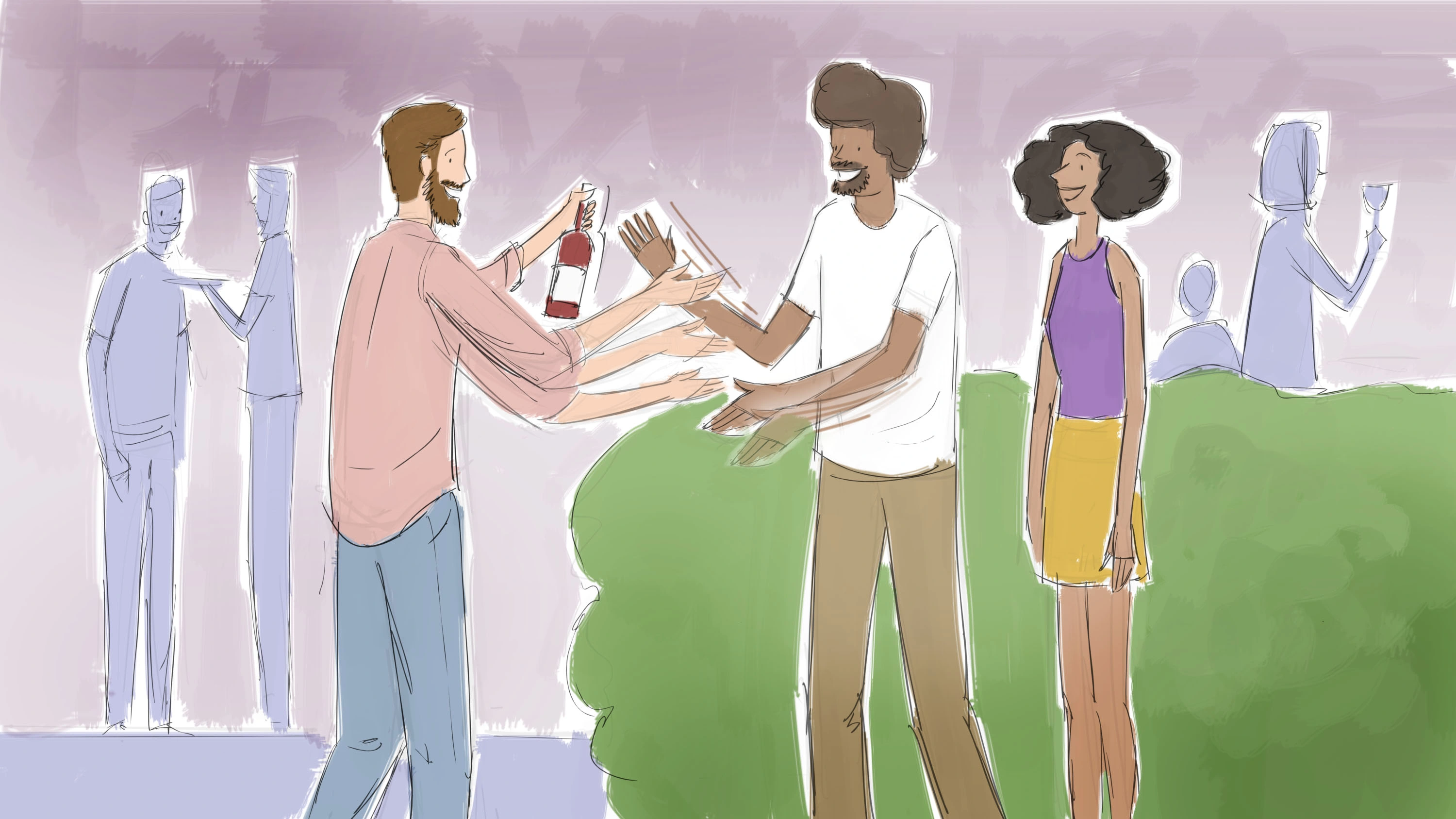 Comedy storyboard scene