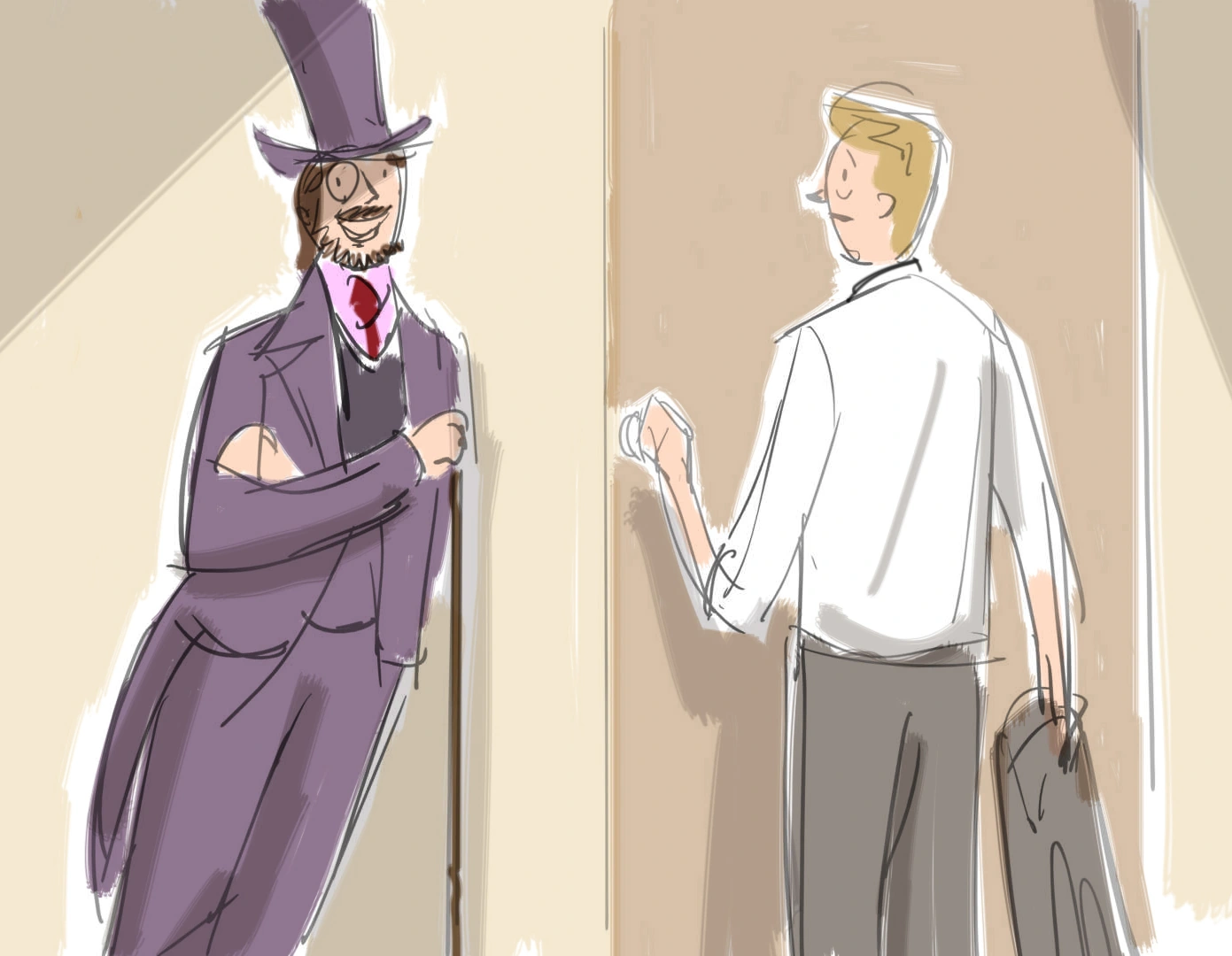 Comedy storyboard scene