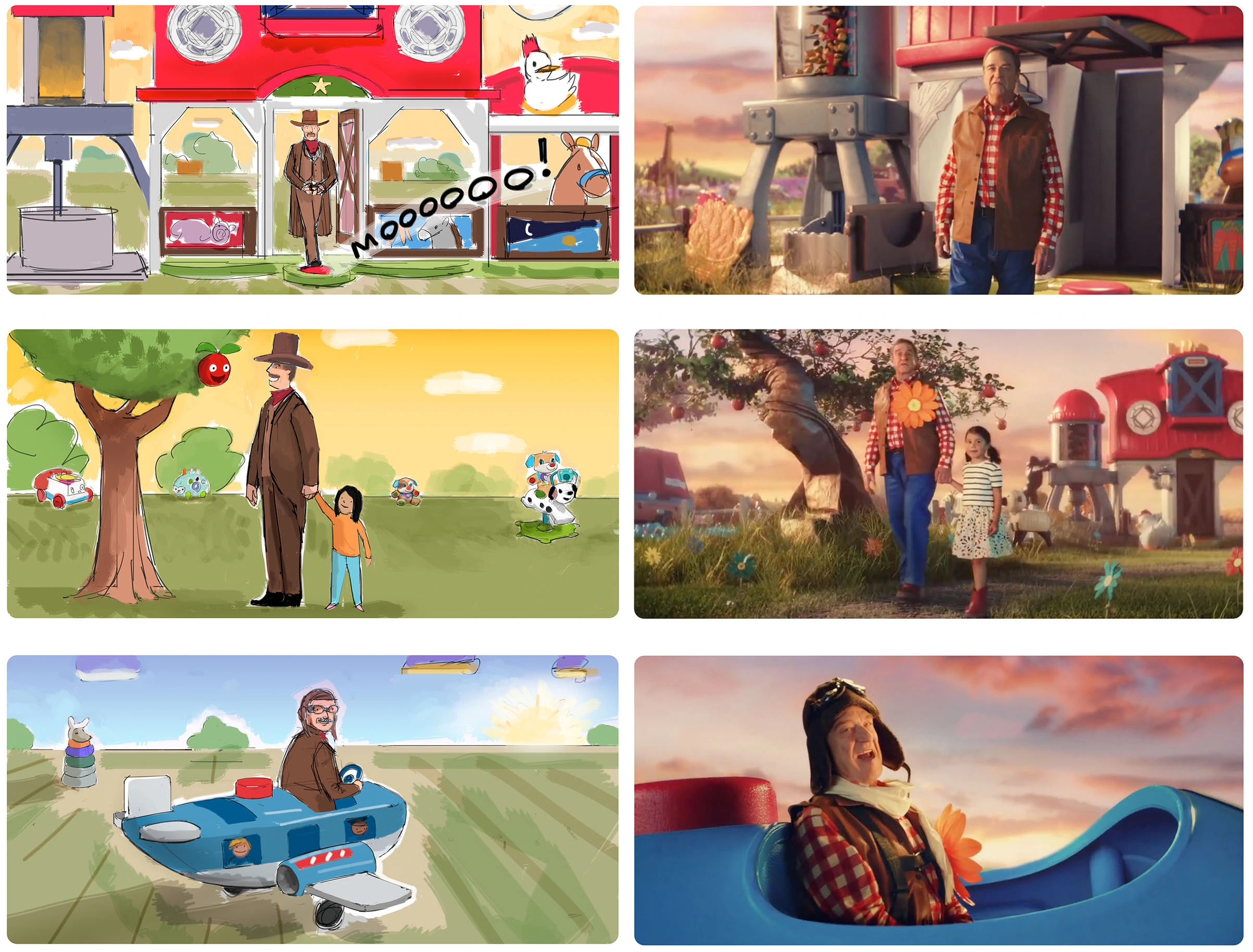 Fisher-Price color pitch storyboard