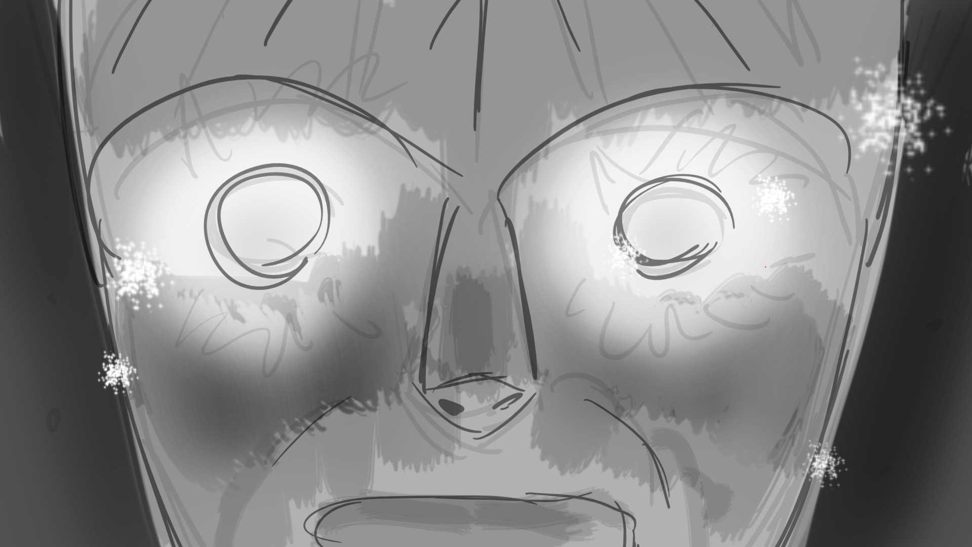 Refined storyboard frame after notes and revision