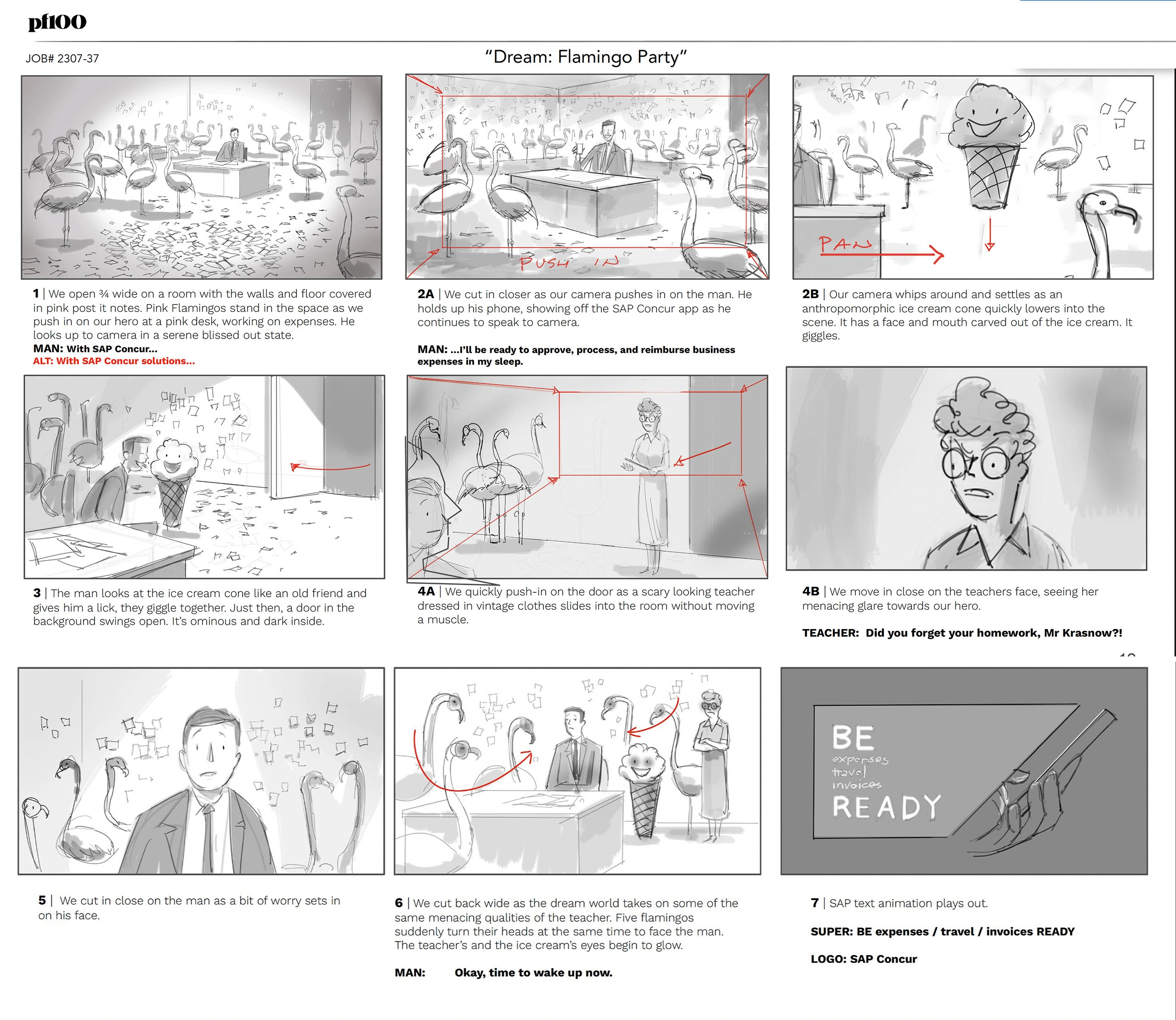 SAP storyboard frames